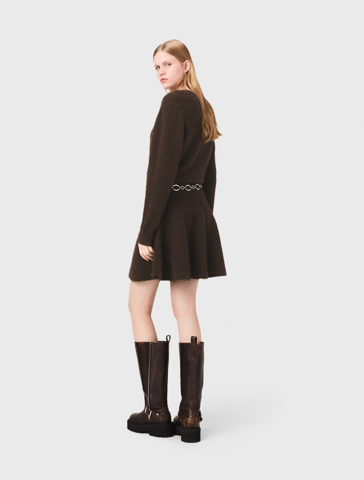 Short yak blend dress Short yak blend dress