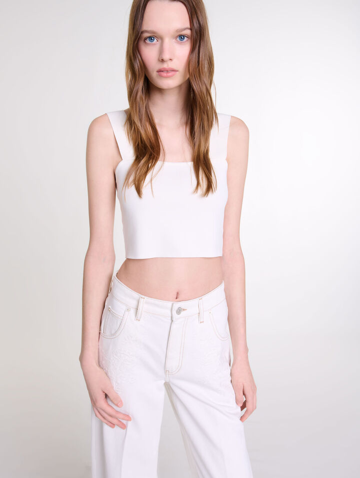 Knit crop top