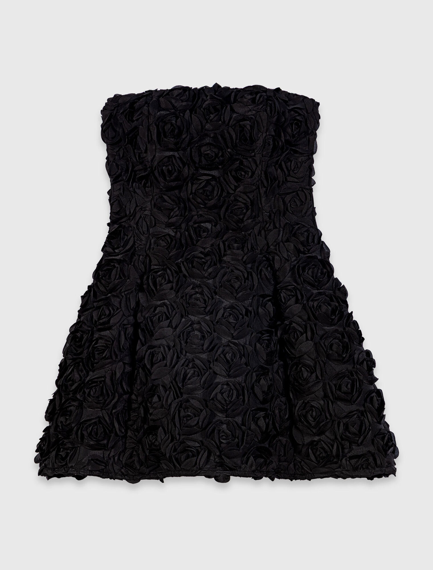 Strapless dress with flowers