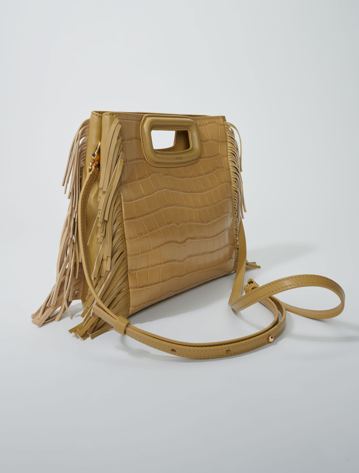 Sac M en cuir effet croco