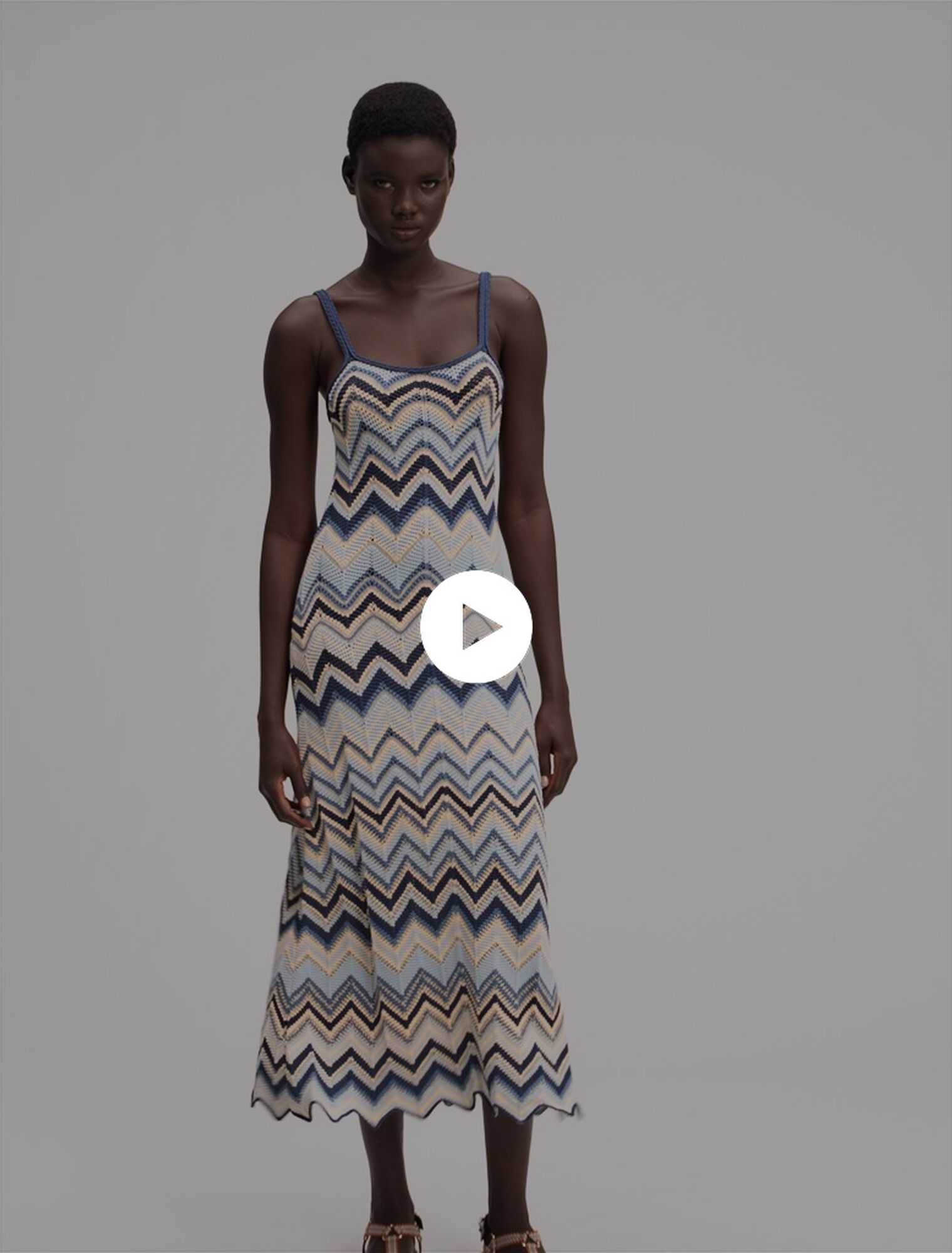 Robe longue en crochet