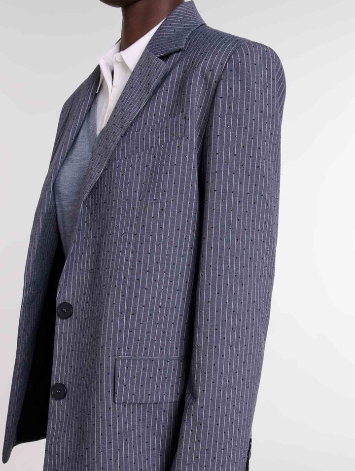 Veste de tailleur strassée