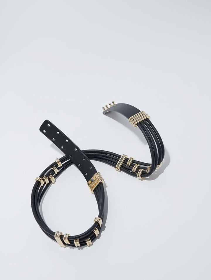 Ceinture mix métal et cuir