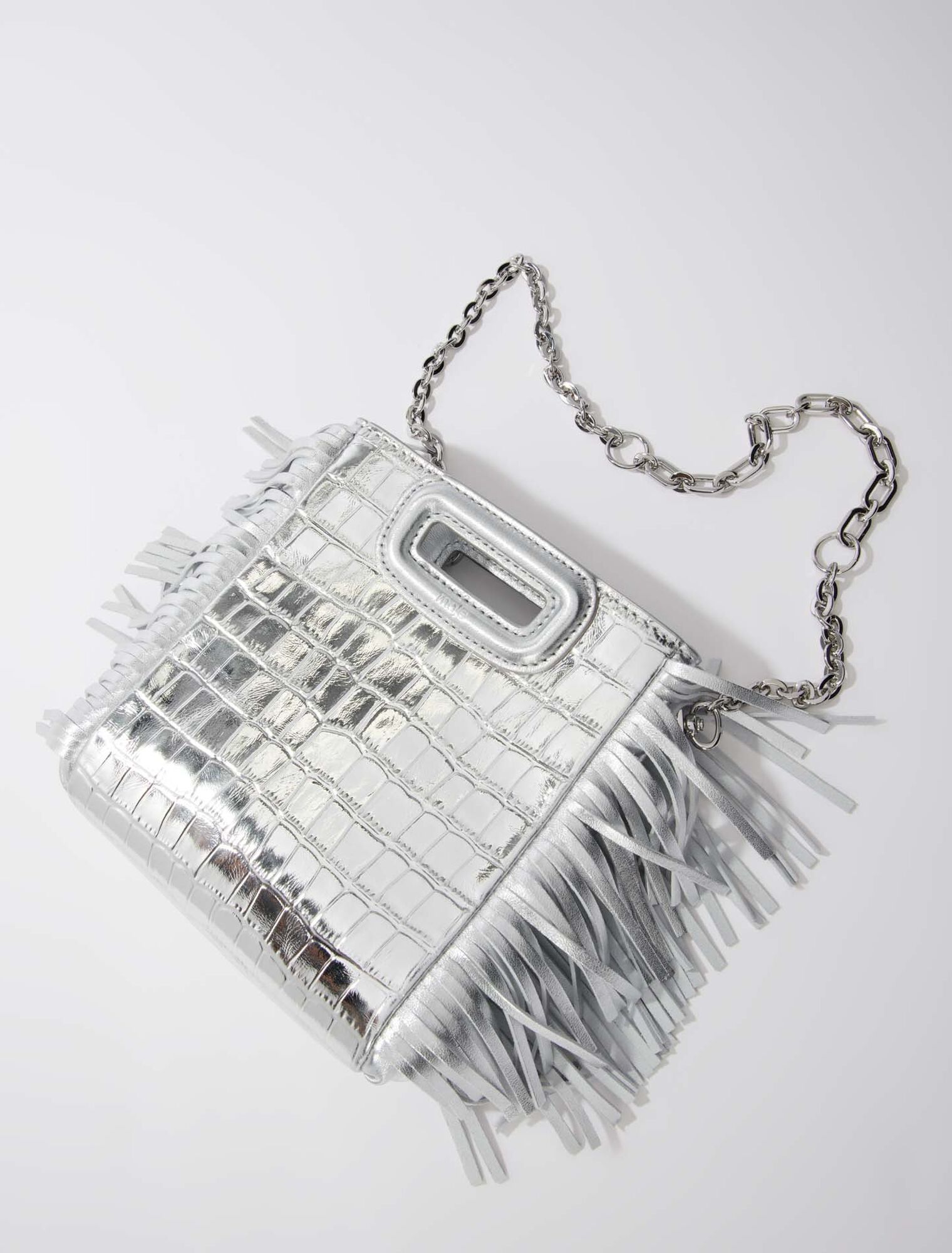 Sac M Mini en cuir effet croco