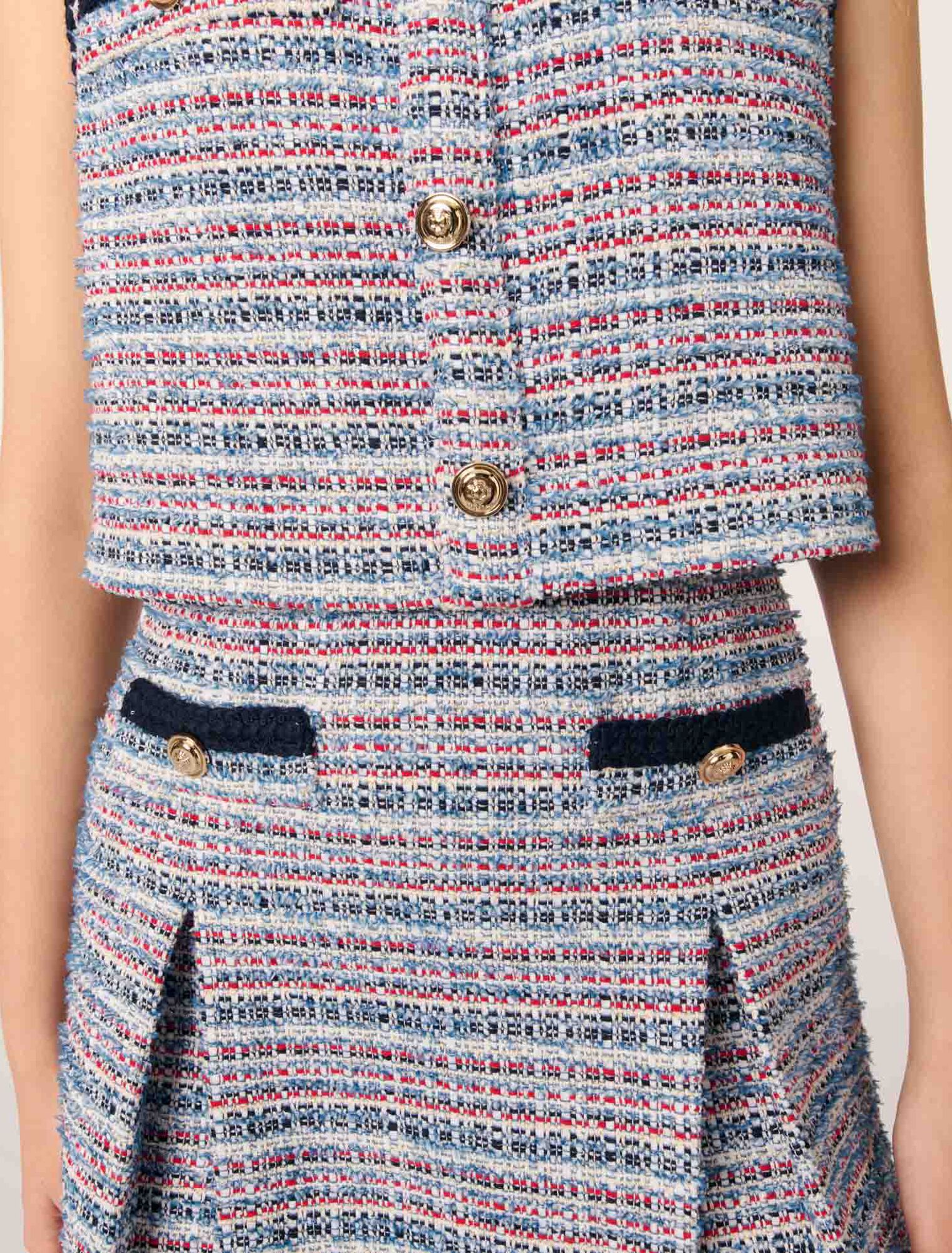 Tweed 2-in-1 mini dress