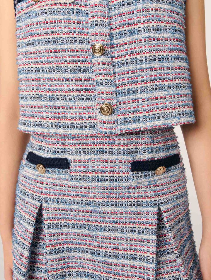 Tweed 2-in-1 mini dress