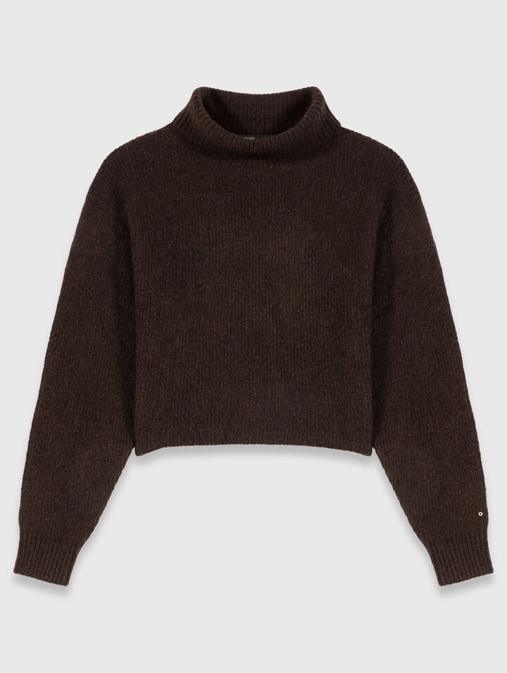 Yak blend roll-neck jumper