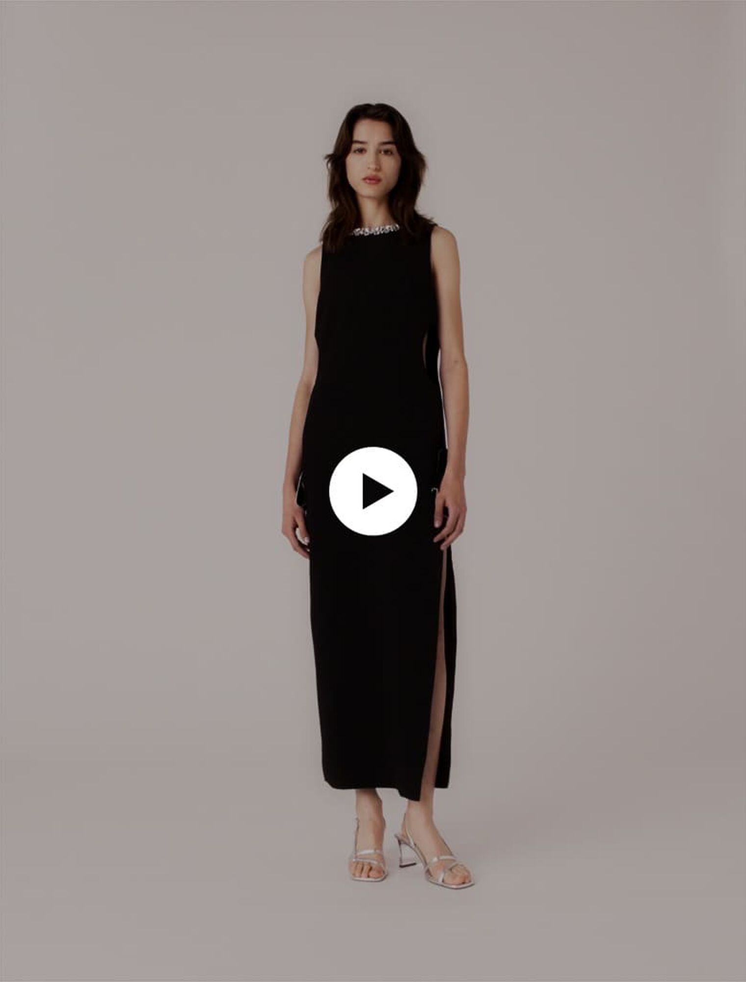 Jewel-collar maxi dress Jewel-collar maxi dress