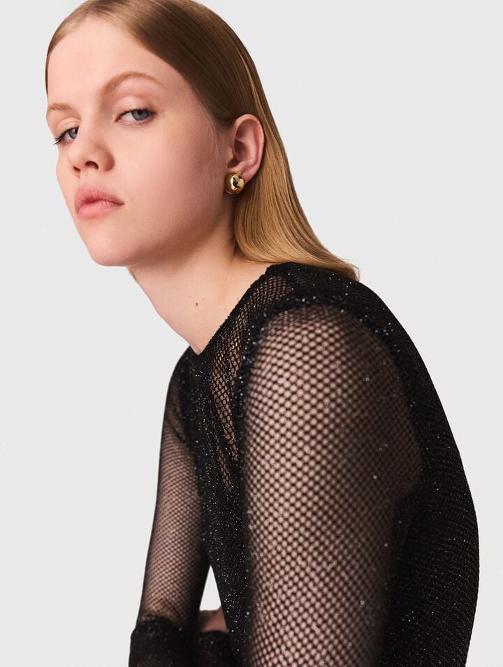 Jersey diamanté top
