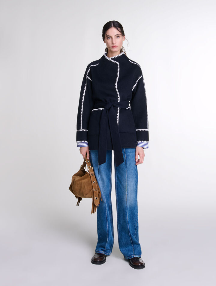 Manteau court double face