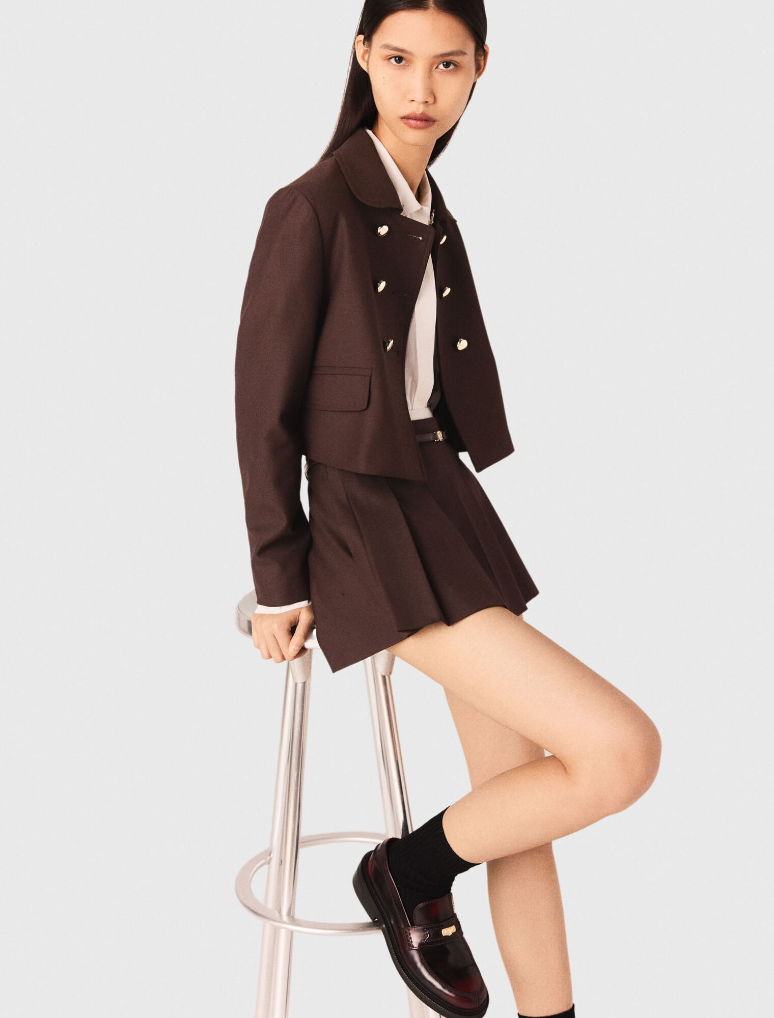 Veste courte à double boutonnage