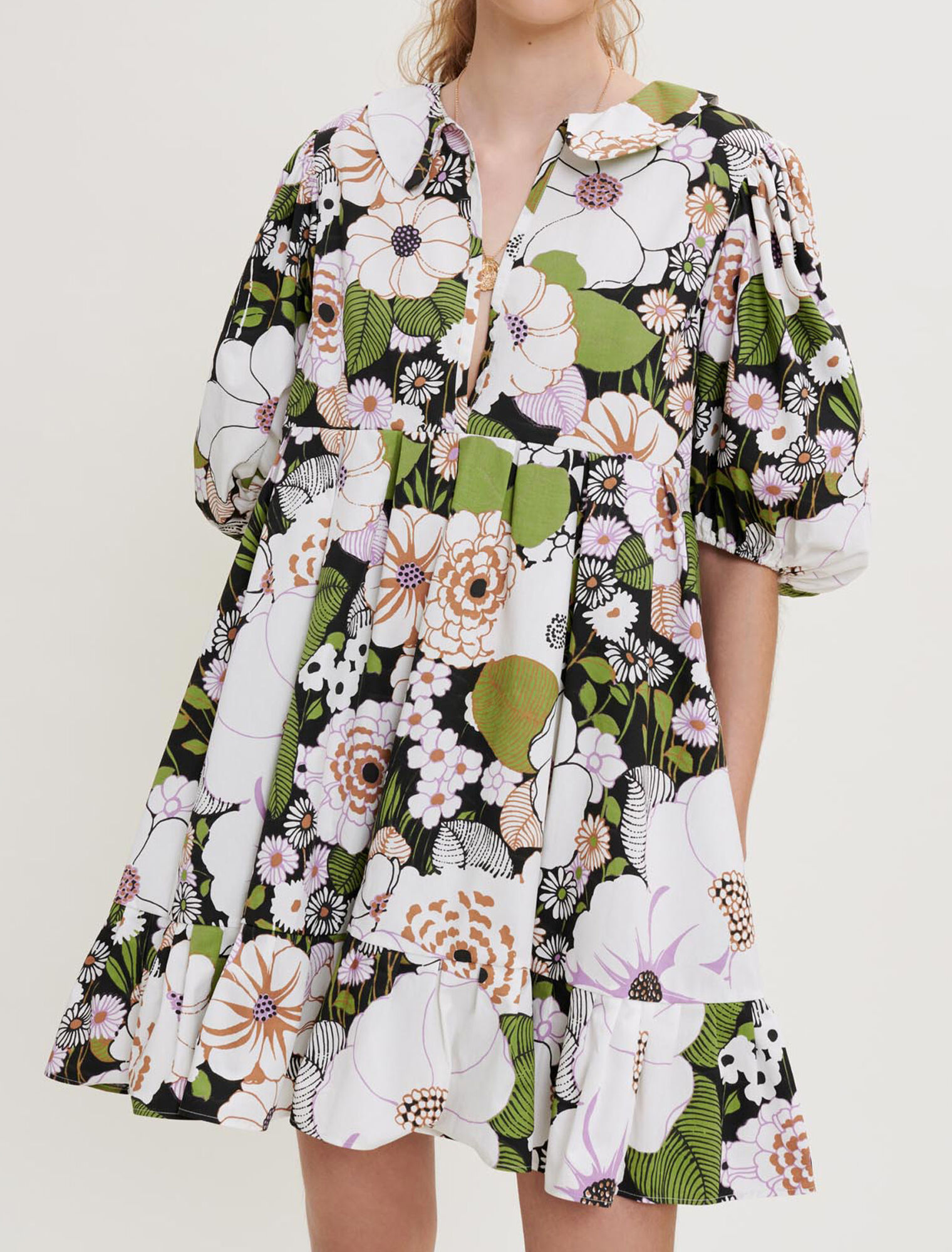 Robe imprimé à fleurs 70's
