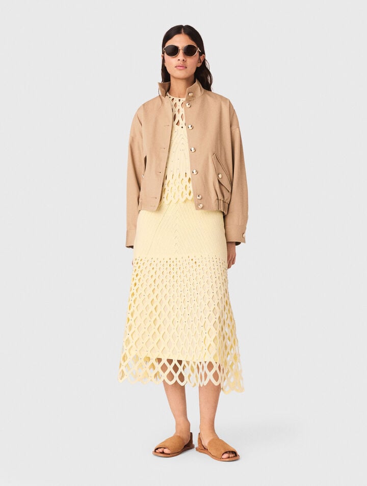 Jupe en crochet &agrave; doublure amovible