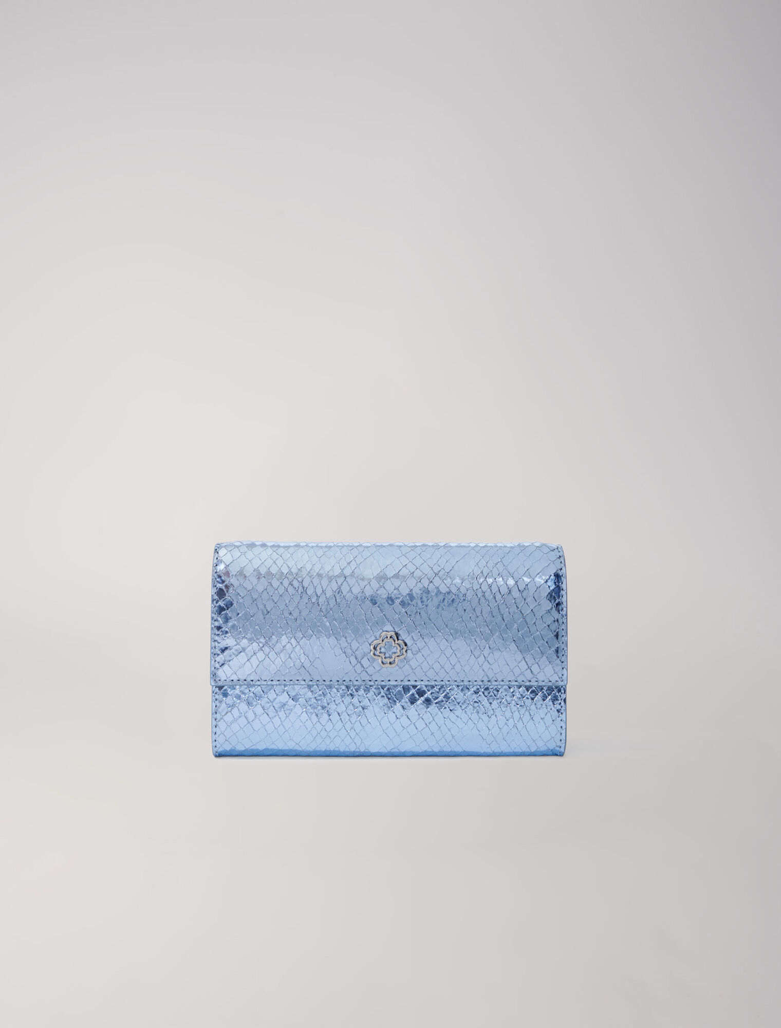 Pochette en cuir effet python