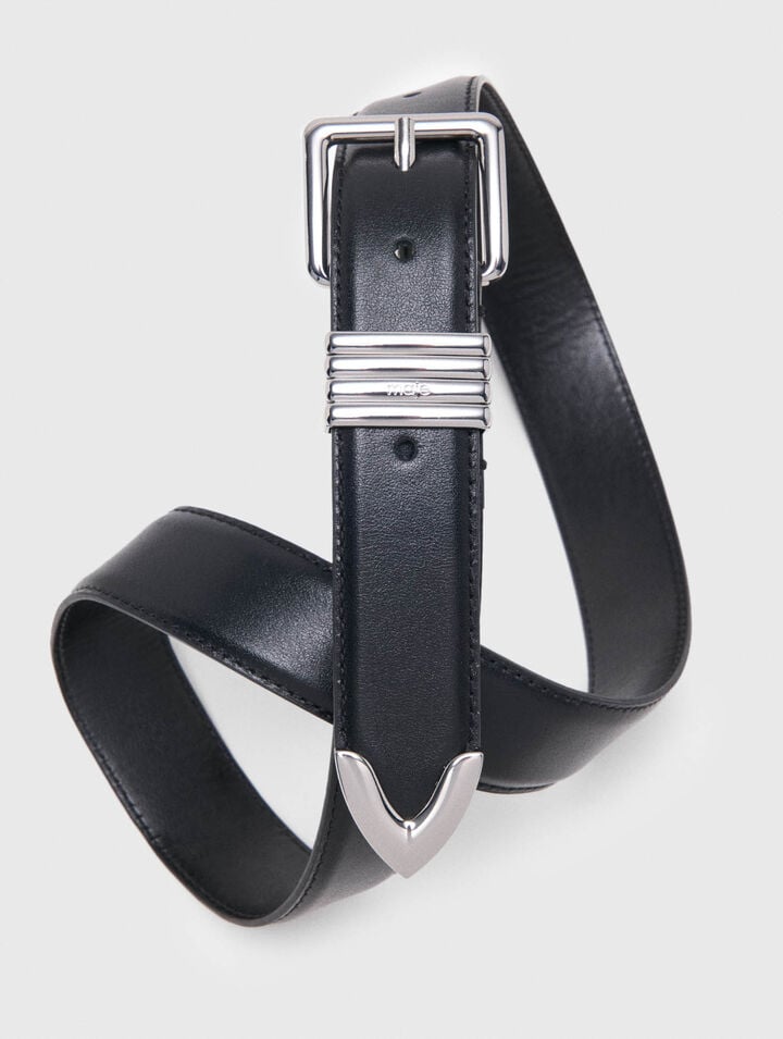 Ceinture en cuir lisse