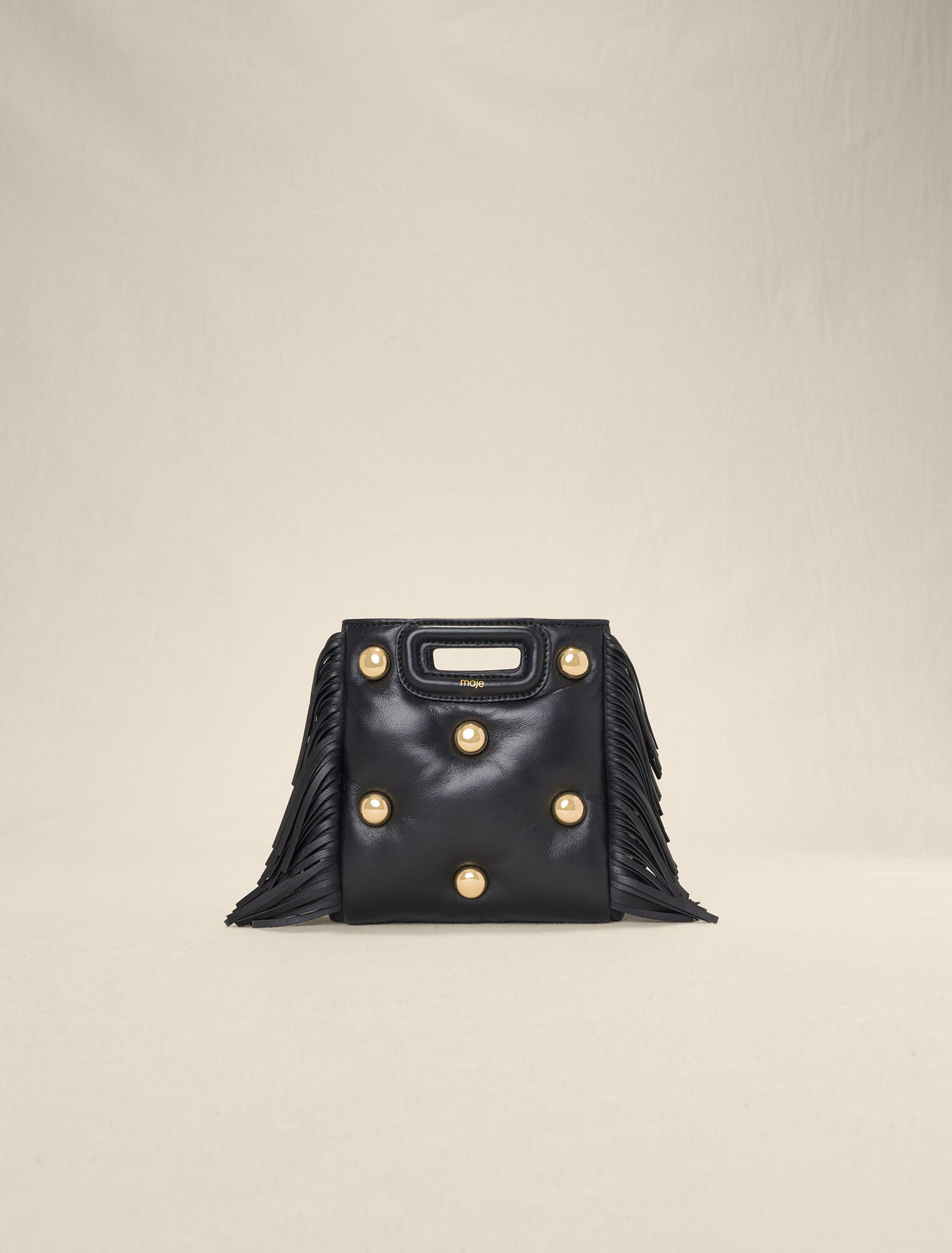 Studded quilted leather mini M bag