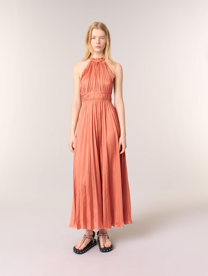 Pleated maxi dress
