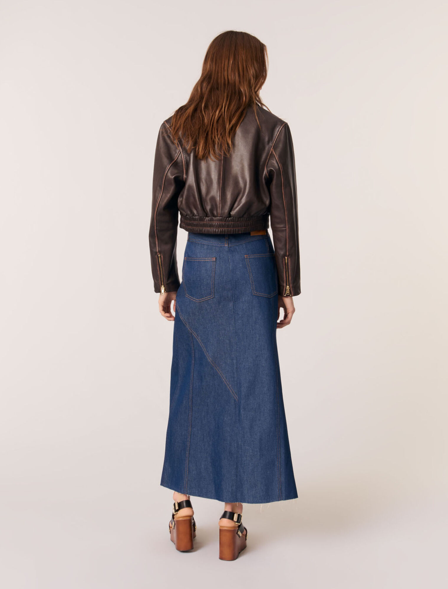 Jupe longue en denim