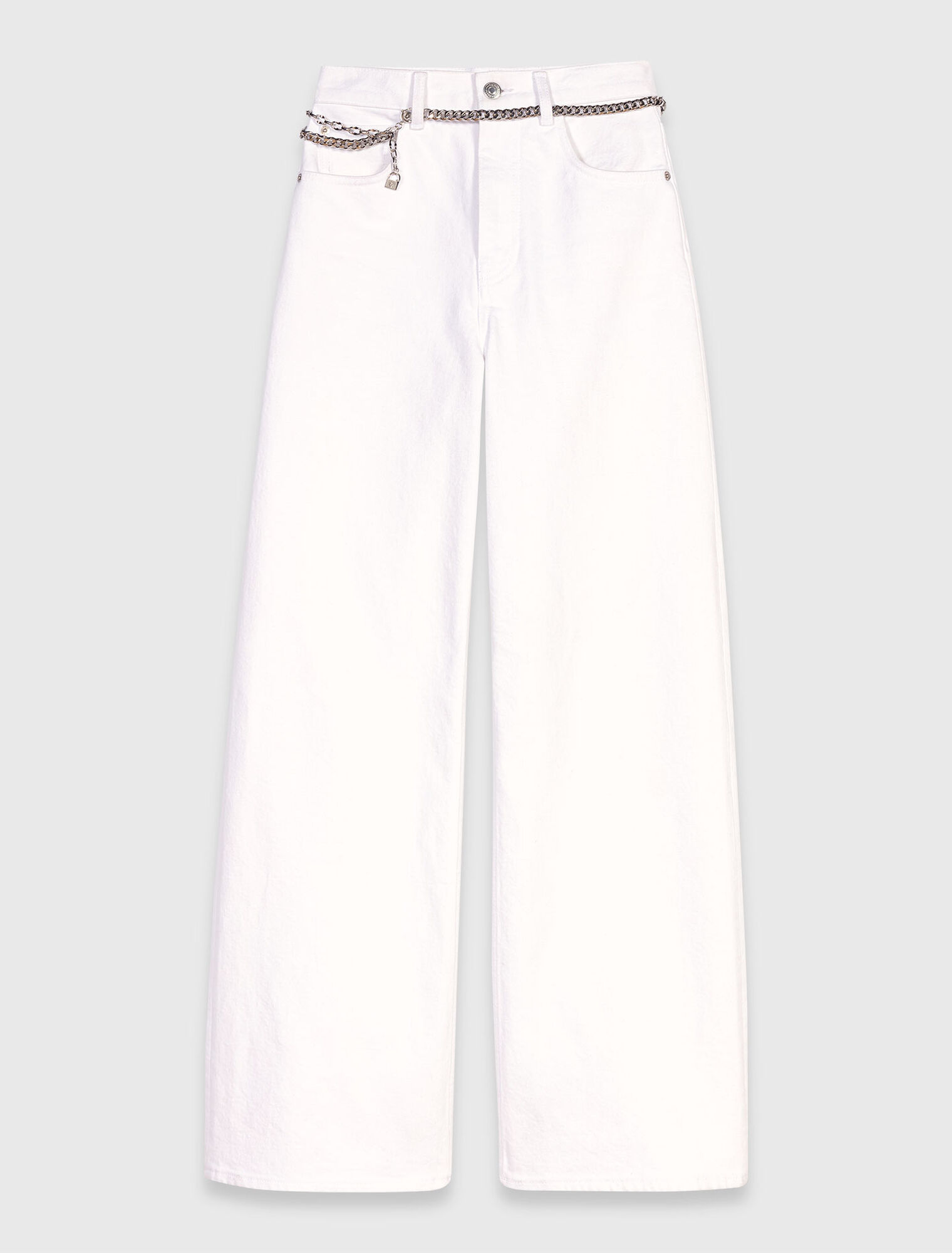 High-waisted wide-leg jeans