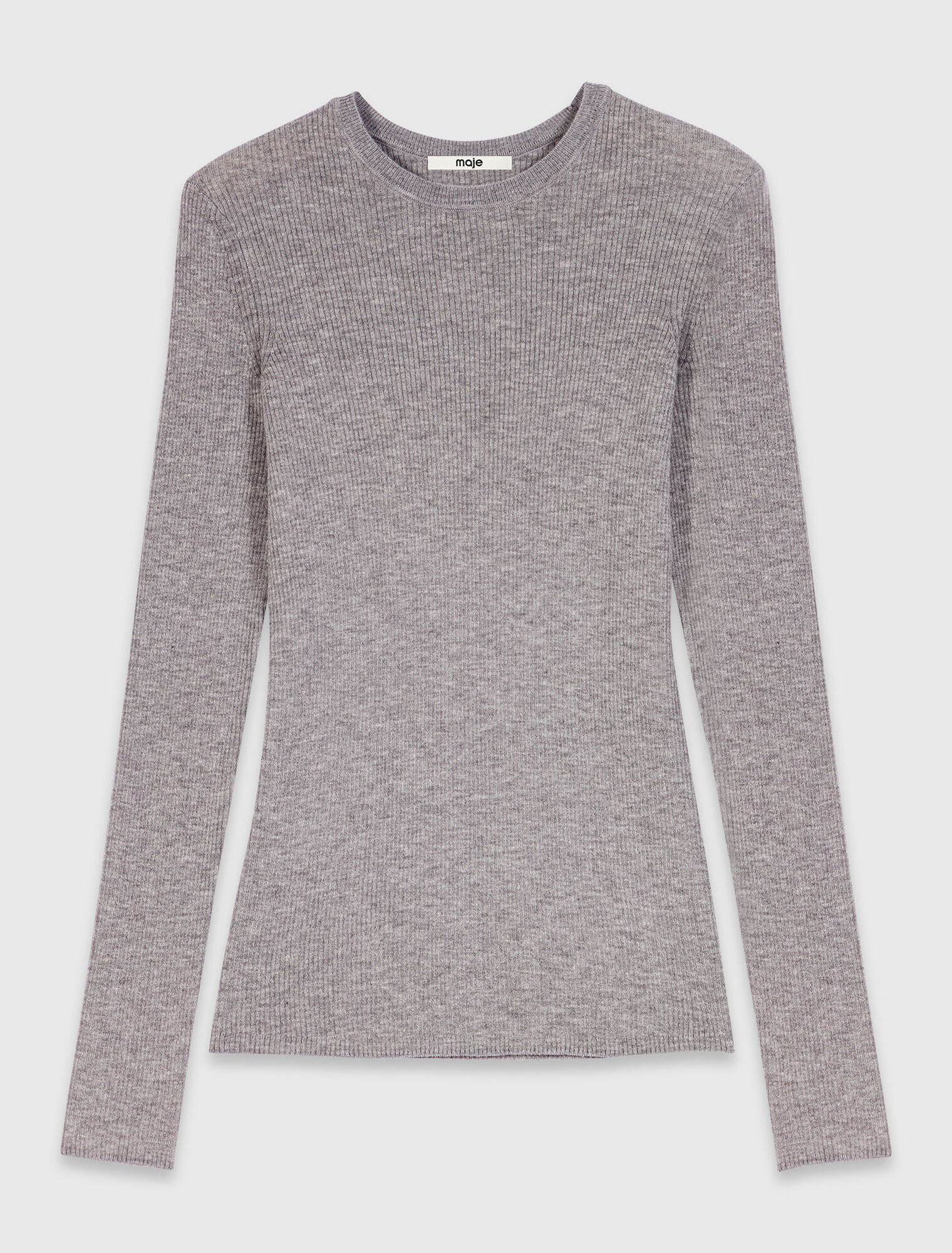  Fitted crewneck sweater
