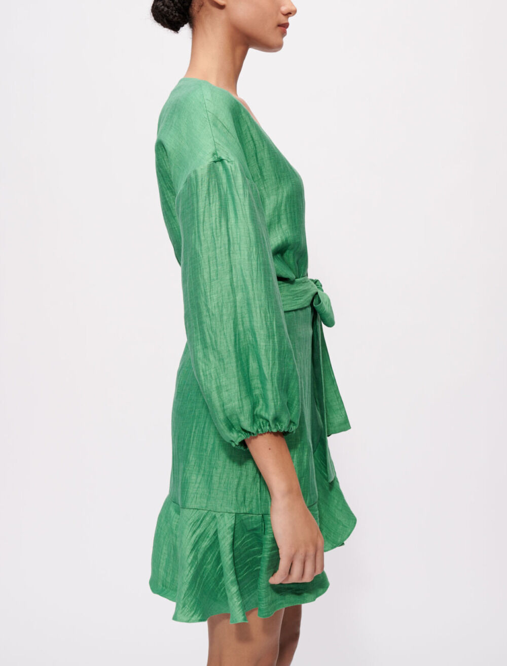 Robe maje verte new arrivals