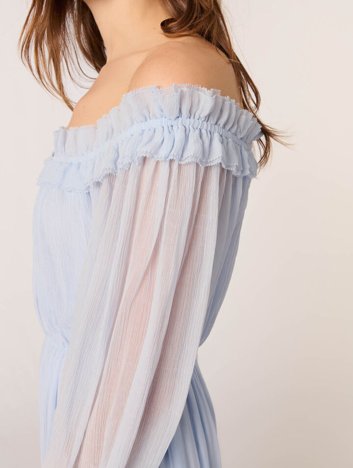 Robe longue en mousseline