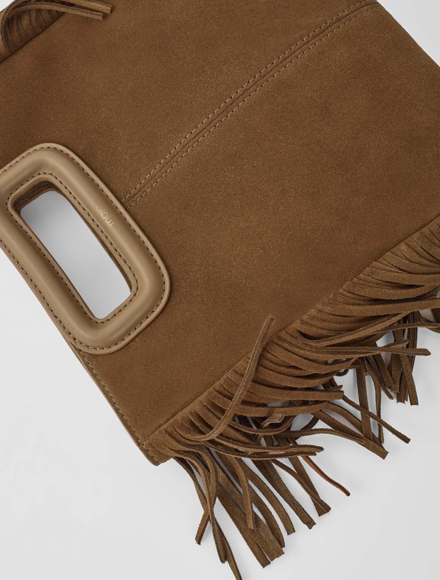 Sac M à franges en suède