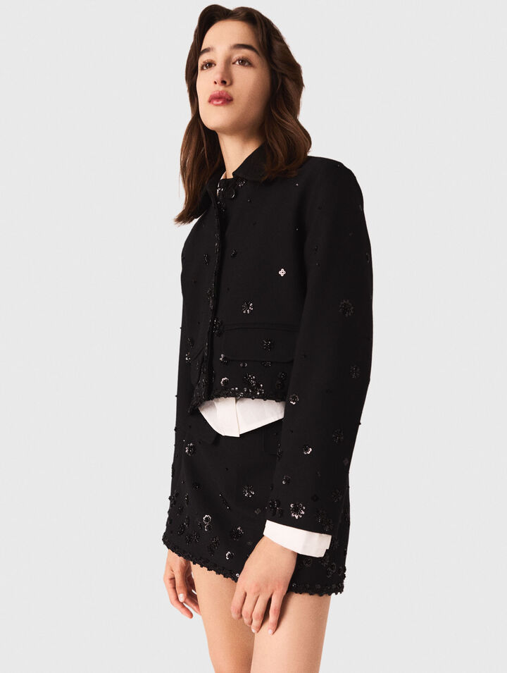Veste courte brodée