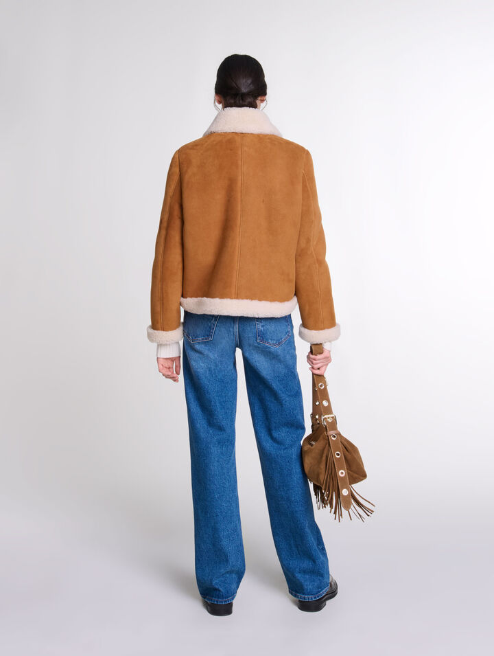 Manteau fourr&eacute; effet mouton