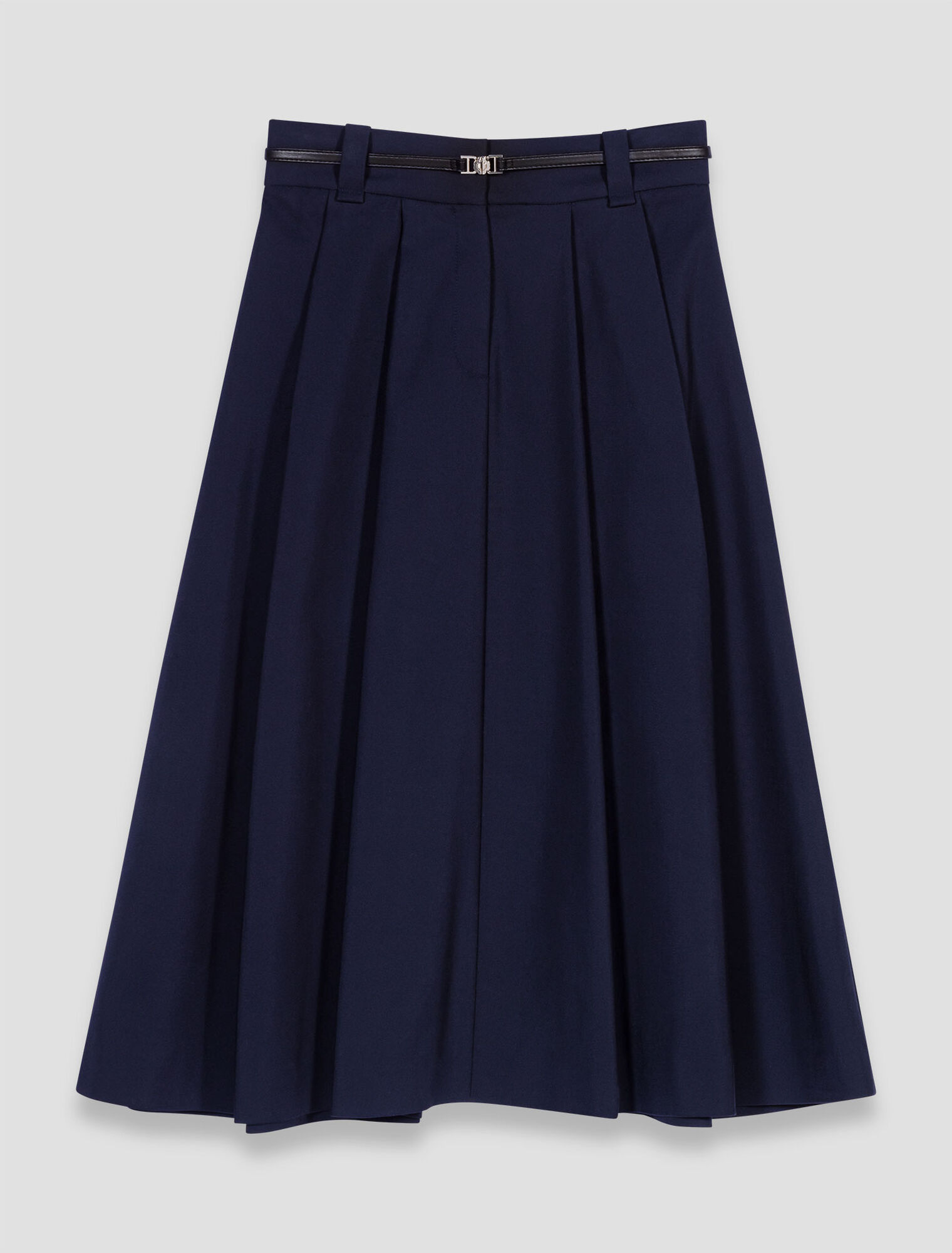 Long cotton skirt with belt