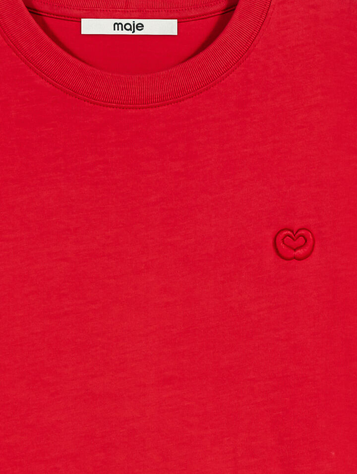 T-shirt with embroidered logo