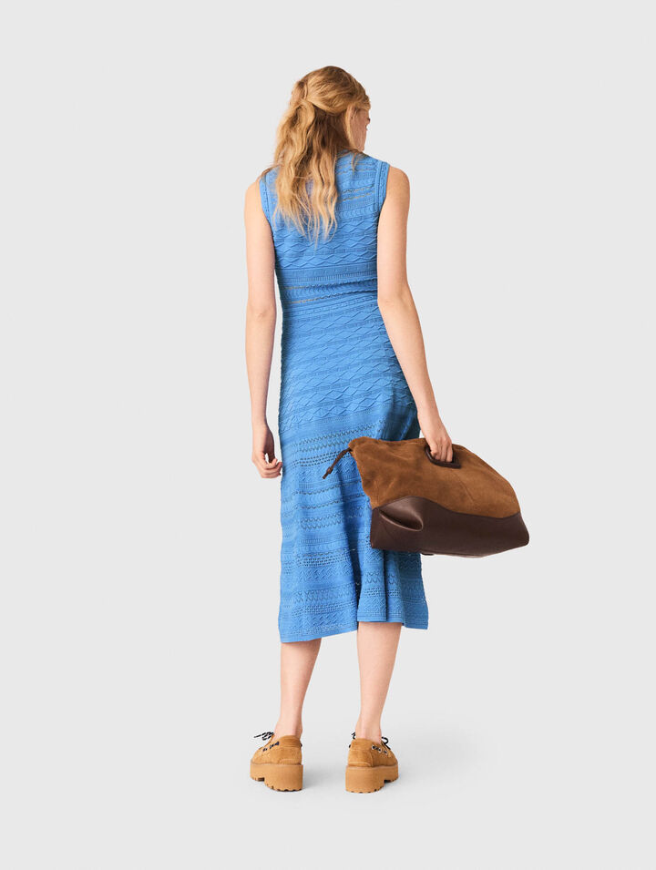 Robe longue en maille pointelle