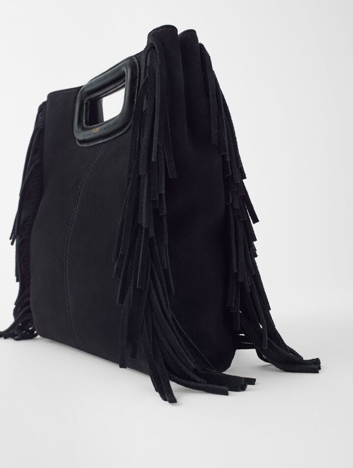 Sac M en cuir suède