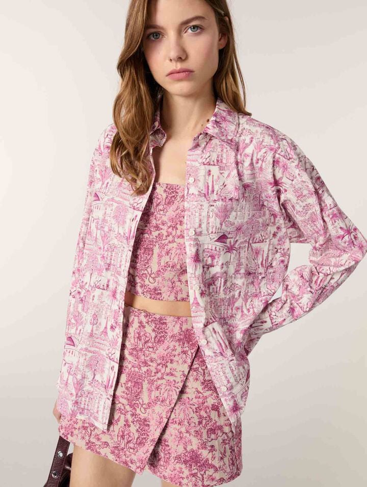 Chemise oversize imprimée