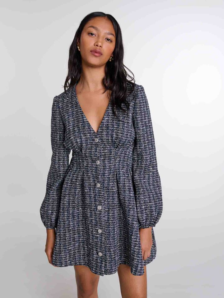 Robe courte en tweed