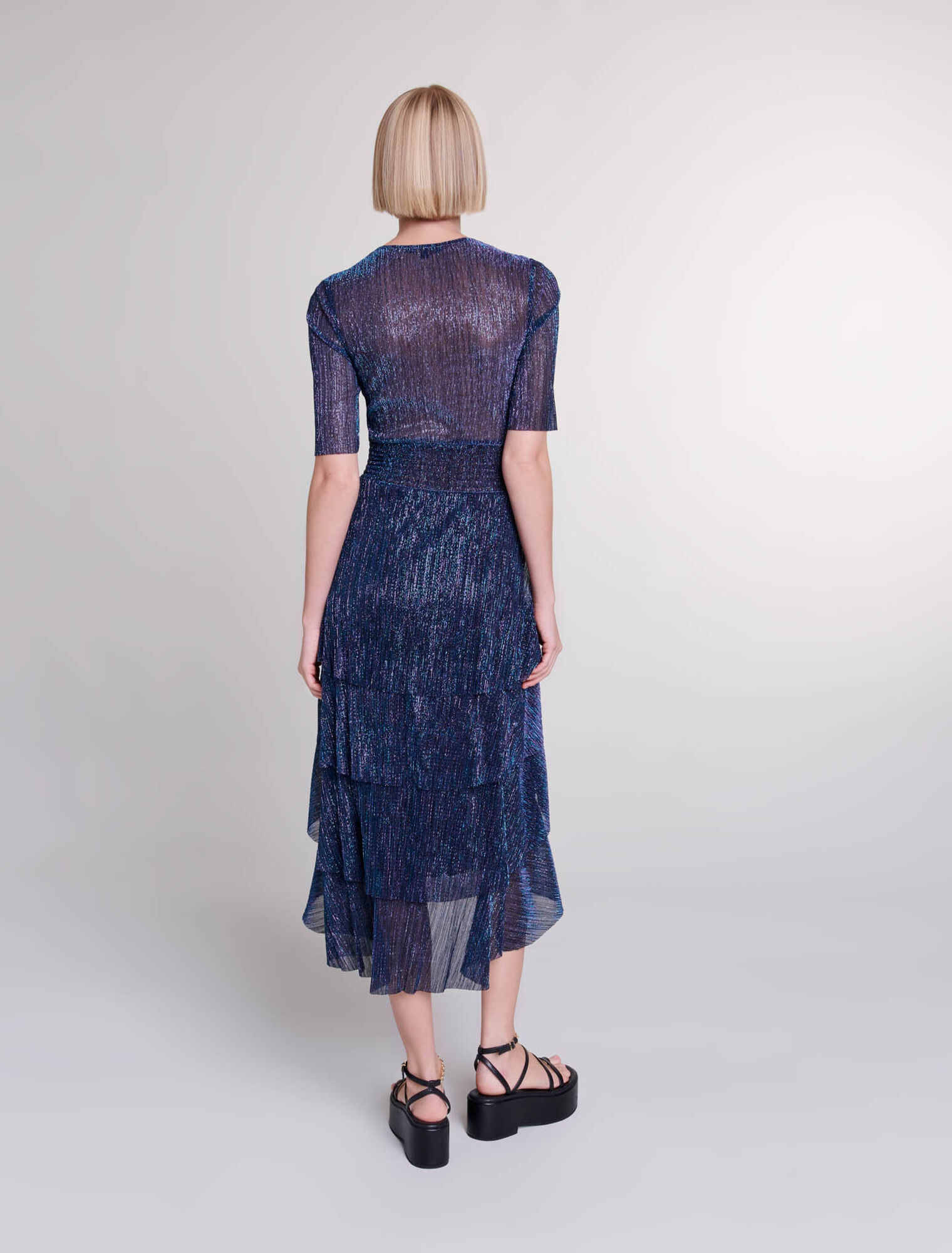 Robe longue à volants