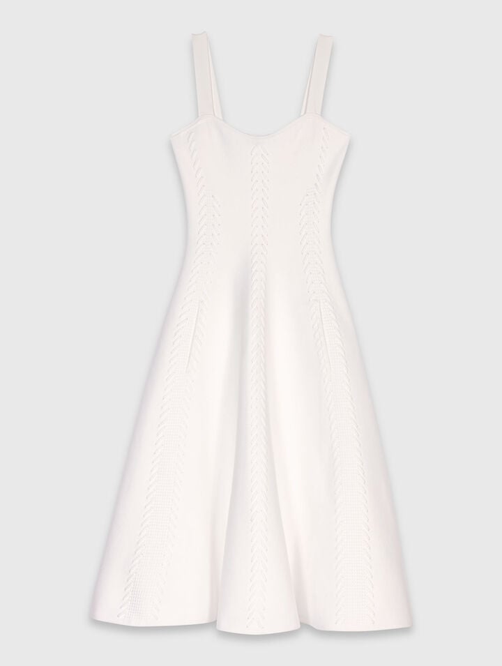 Robe babydoll longue en maille