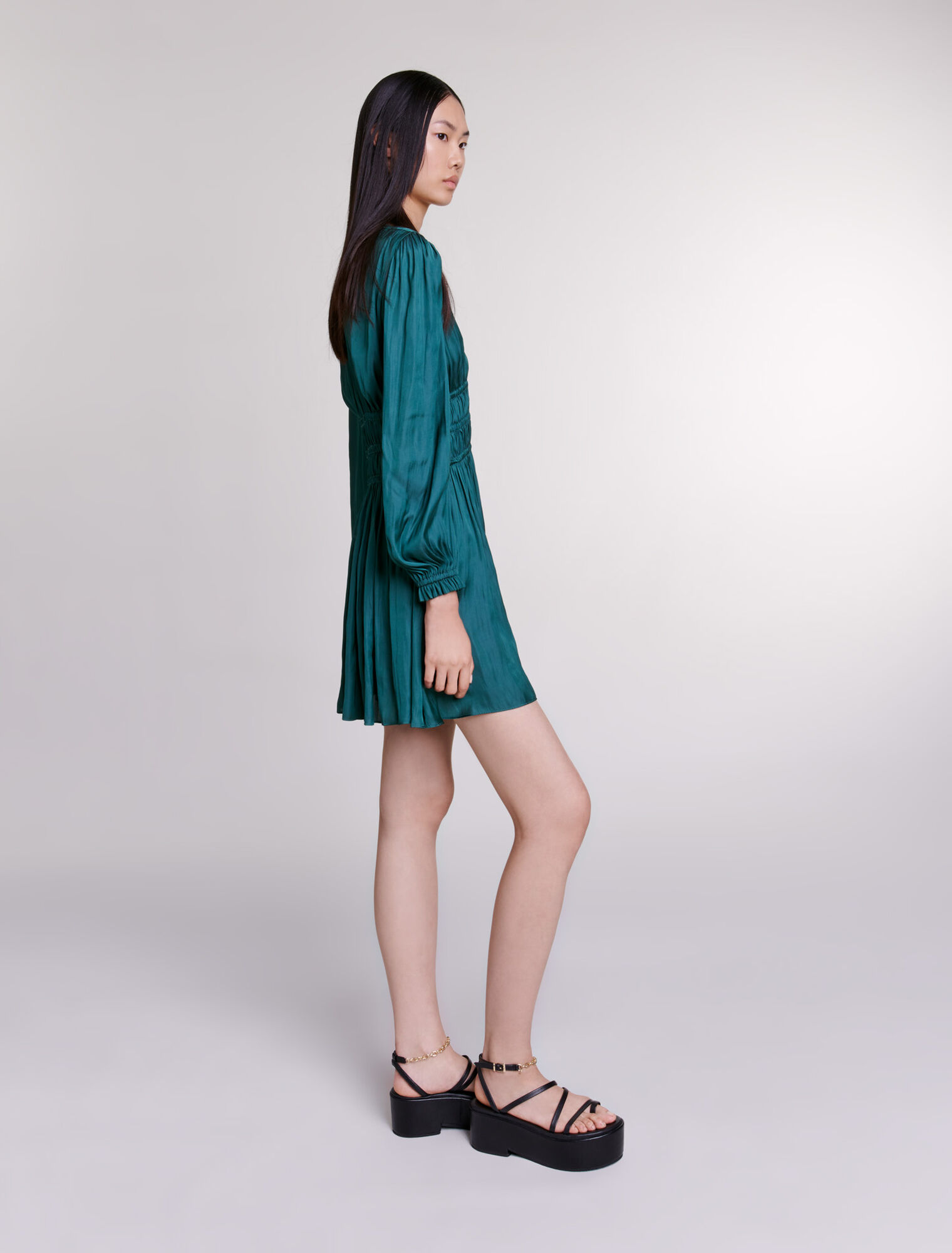 Short satin dress