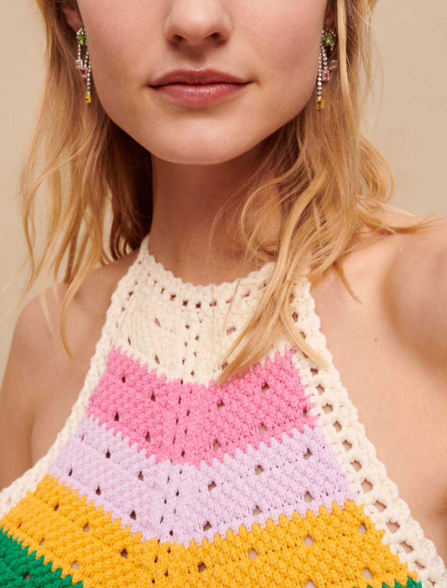 Multicolored knit dress