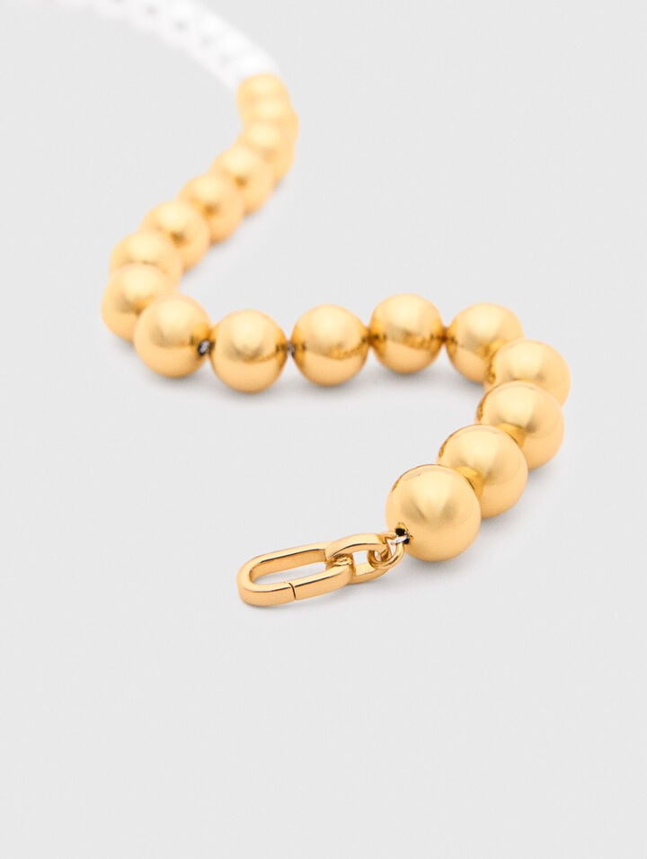 Collier perles bicolores 