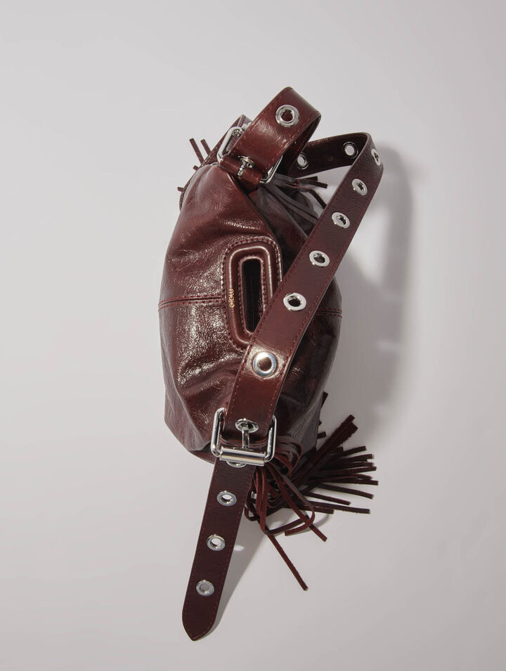 Sac Miss M mini en cuir craquel&eacute;