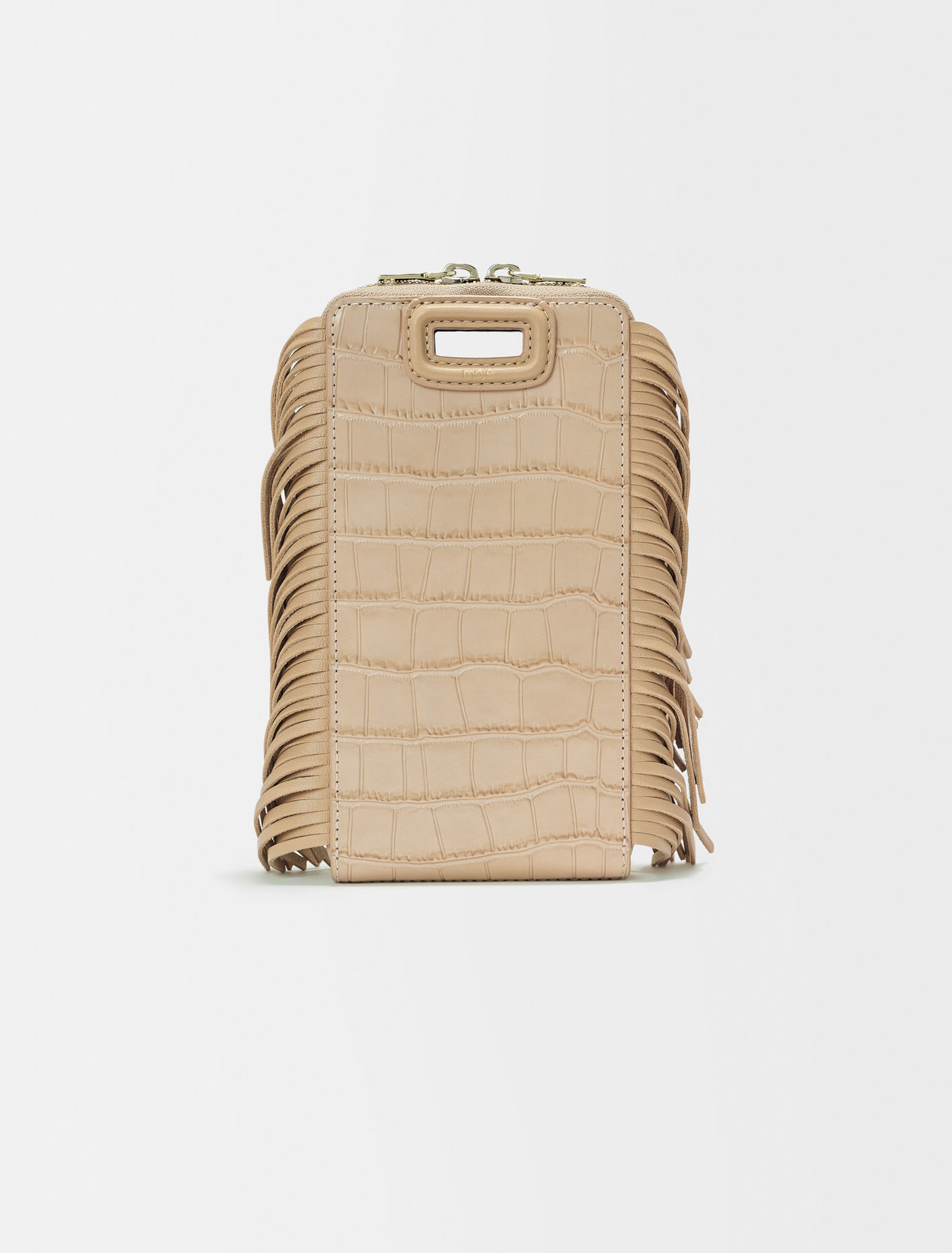 Embossed leather M phone case