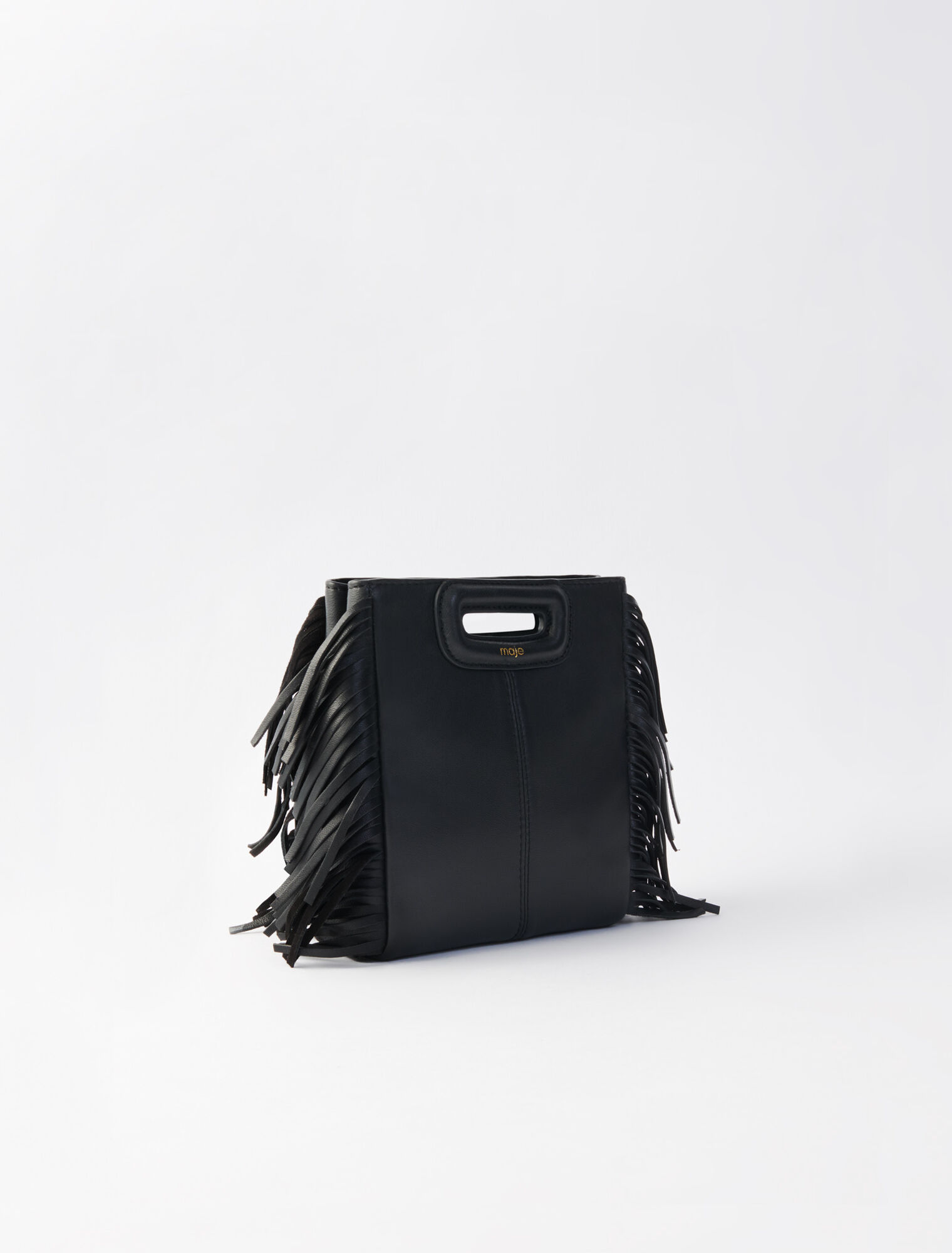 Leather bag with chain strap