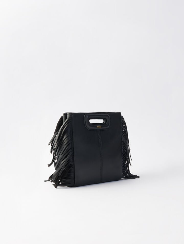 Leather bag with chain strap