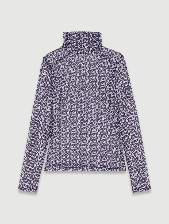Semi-sheer patterned top