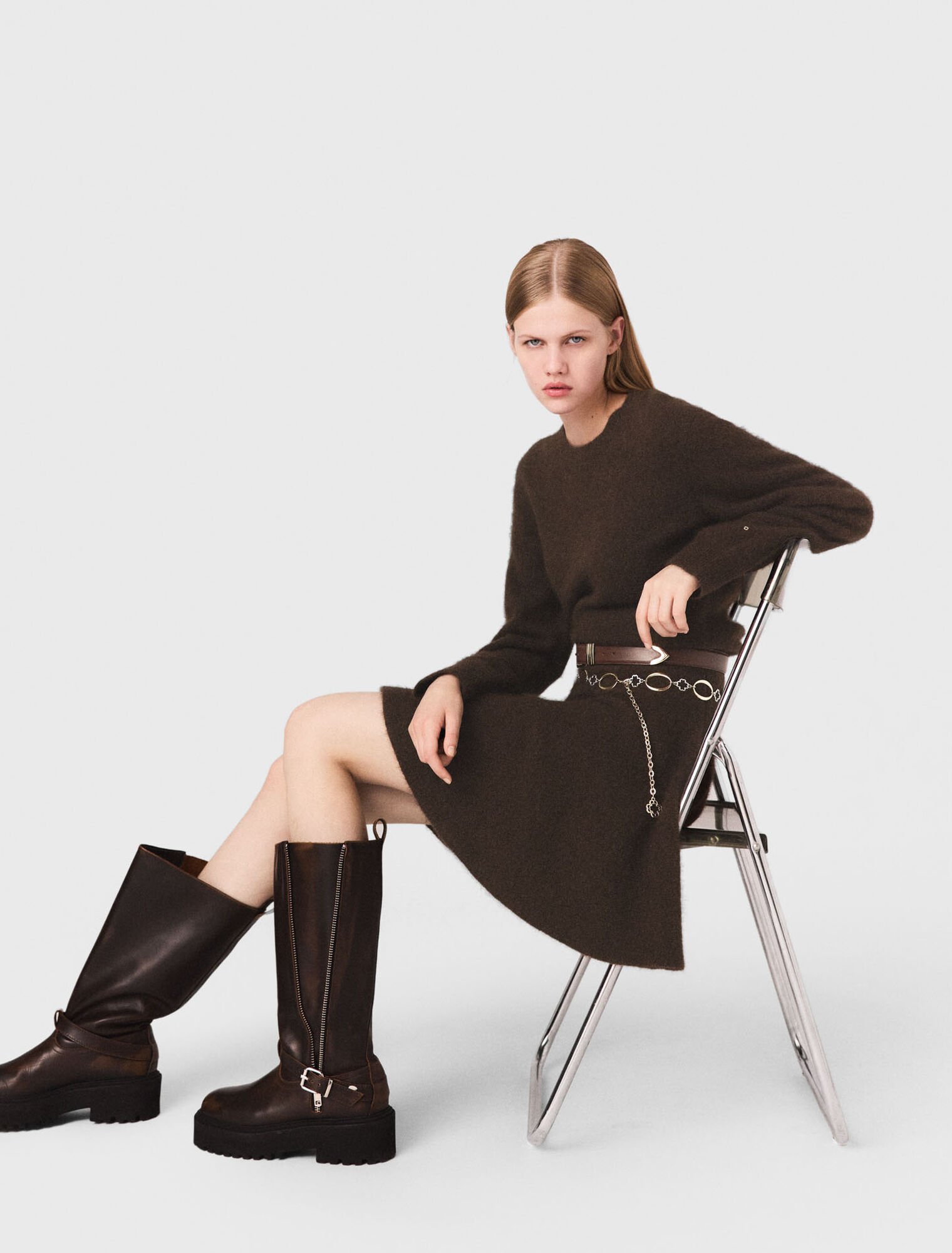 Short yak blend dress Short yak blend dress