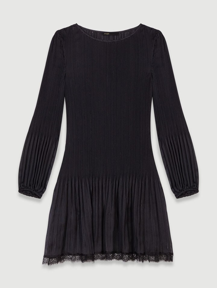 Robe courte plissée