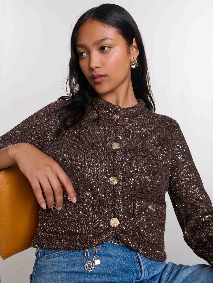 Cardigan à sequins
