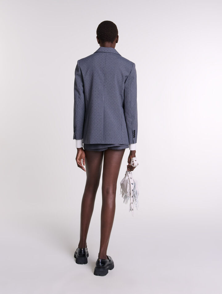 Veste de tailleur strassée