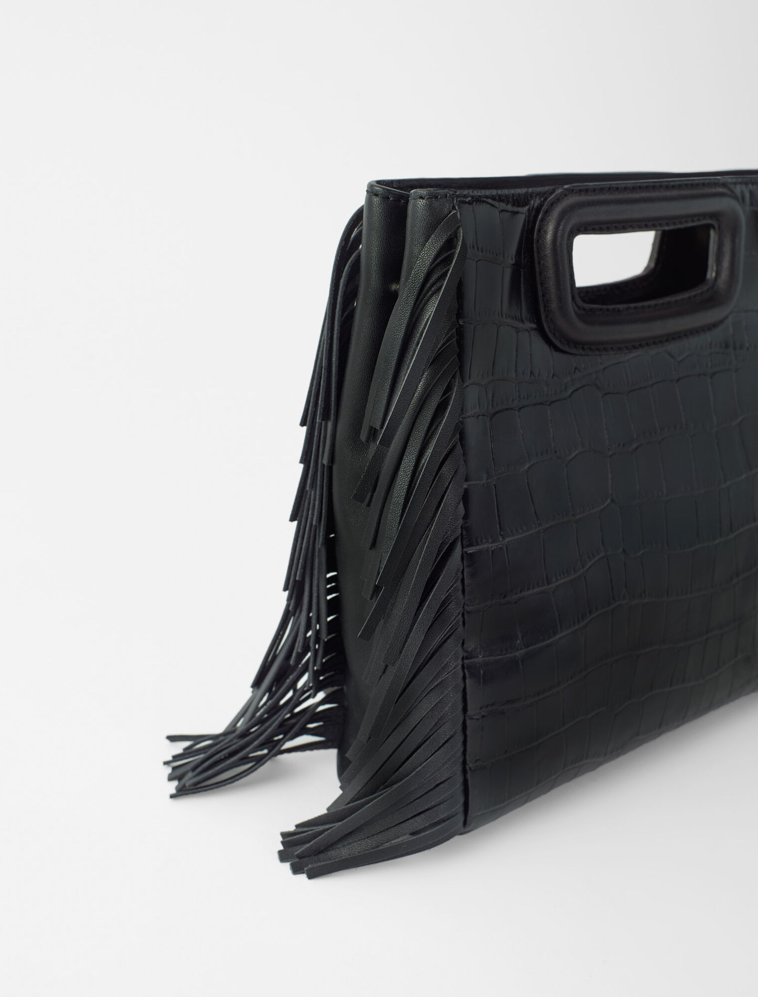 Sac M en cuir croco
